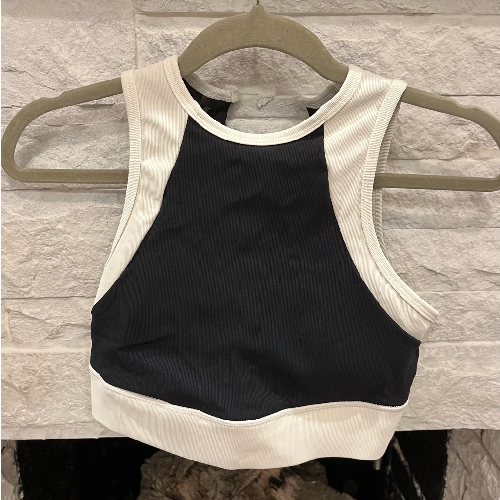 Black And White Sports Bra